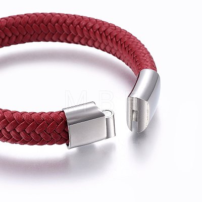 Microfiber Leather Braided Cord Bracelets Braided Cord Bracelets BJEW-E345-03B-1