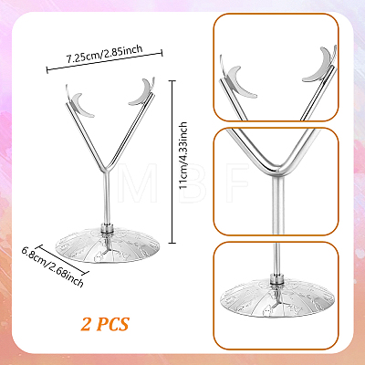 Iron Moon Mineral Rock Display Stands ODIS-WH0030-240P-1