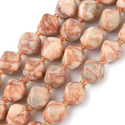 Natural Red Netstone Beads Strands G-U023-A13-01-1