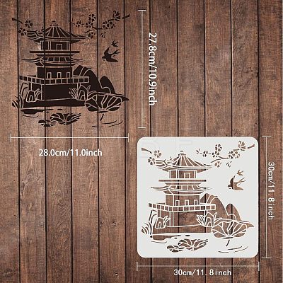 Large Plastic Reusable Drawing Painting Stencils Templates DIY-WH0172-813-1