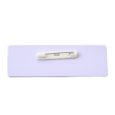 Plastic Blank Name Badge ID Tag with Iron Pins KY-D024-01A-1
