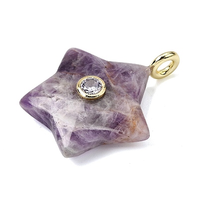 Natural Banded Amethyst Pendants G-Z157-01G-09-1