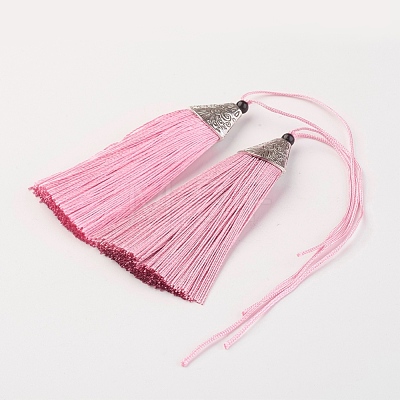 Nylon Tassels Big Pendant Decorations HJEW-G010-A11-1