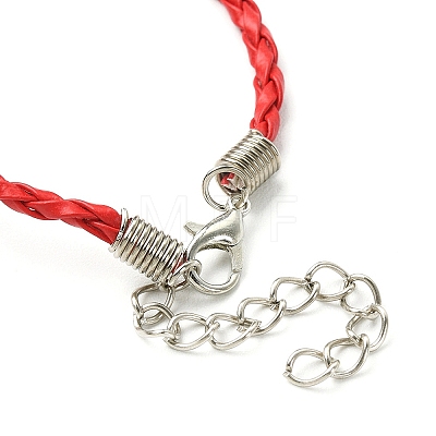 Trendy Braided Imitation Leather Bracelet Making BJEW-YW0001-09-1