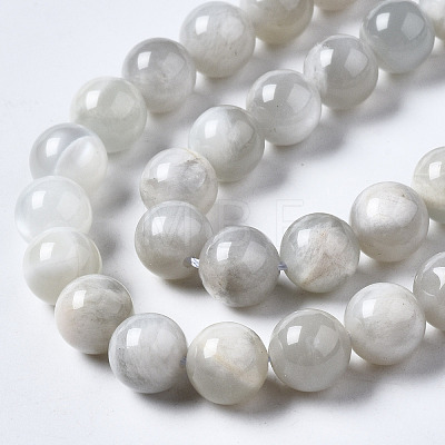 Natural White Moonstone Beads Strands G-N328-51B-01-1