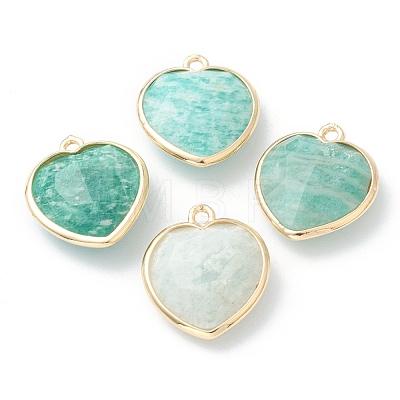 Natural Amazonite Pendants X-G-B009-03G-B-1