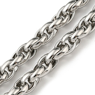 201 Stainless Steel Rope Chain Necklace STAS-Z056-03P-1
