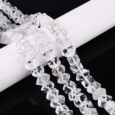 Natural Quartz Crystal Beads Strands G-D091-A25-1