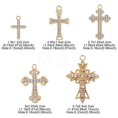 20Pcs 5 Styles Golden Alloy Pendants ENAM-CJ0005-42-1