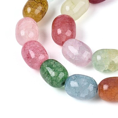 Baking Paint Crackle Glass Beads Strands DGLA-N019-01A-01-1