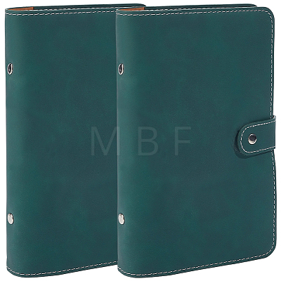 2Pcs Rectangle Imitation Leather Loose-leaf Notebook Book Covers AJEW-CL0006-28-1