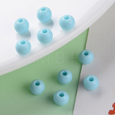 Opaque Acrylic Beads X-MACR-S370-C6mm-A07-1