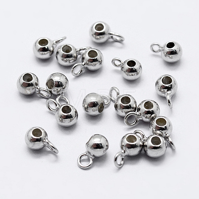 Rhodium Plated 925 Sterling Silver Tube Bails STER-K167-047B-P-1