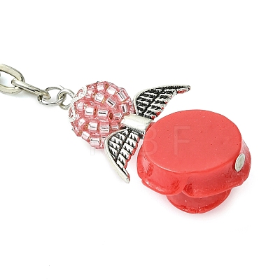 Resin & Alloy & Glass Keychain KEYC-MZ00015-04-1