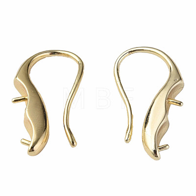 Brass Earring Hooks KK-N233-380-1