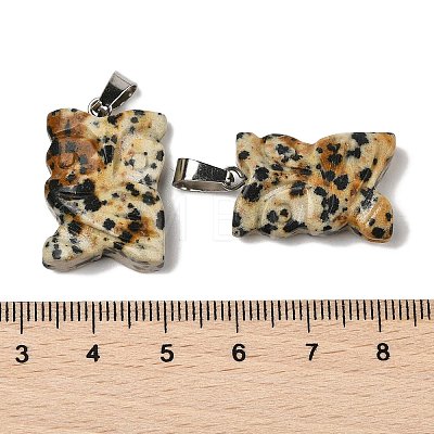 Natural Dalmatian Jasper Pendants G-B127-09P-08-1