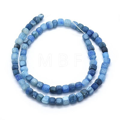 Dyed Natural Weathered Agate Beads Strands G-F583-11-1