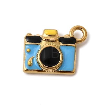 304 Stainless Steel Enamel Pendants STAS-G386-03G-01-1