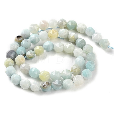 Natural Flower Amazonite Beads Strands G-NH0021-A01-01-1