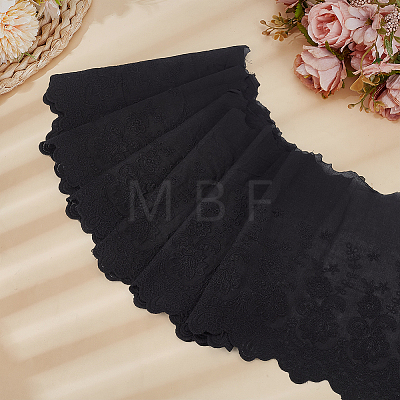 3Yards Cotton Embroidery Flower Pattern Ribbon OCOR-MA0001-83A-1
