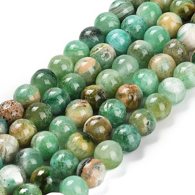Natural Green Line Jasper  Beads Strands G-B128-A03-03-1
