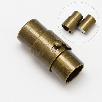 Brass Locking Tube Magnetic Clasps X-KK-Q089-AB-1