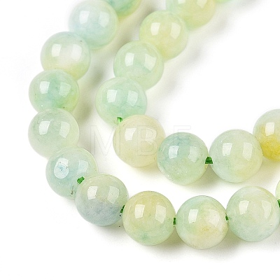 Dyed Natural White Jade Beads Strands G-T138-6mm-210-21-1