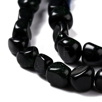 Synthetic Green Goldstone Beads Strands G-G018-15-1
