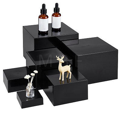 6Pcs 6 Sizes Acrylic Cube Food Nesting Riser Stands ODIS-WH0038-303B-1