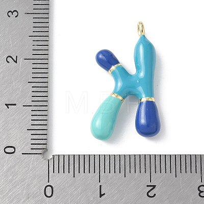 Brass Enamel Pendants KK-E093-03G-K-02-1