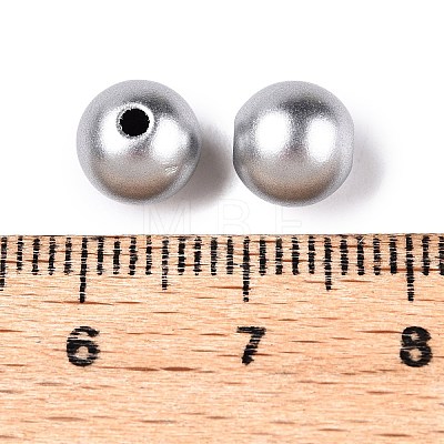 Matte Style Spray Painted Acrylic Beads ACRP-S669-8mm-01-1-1
