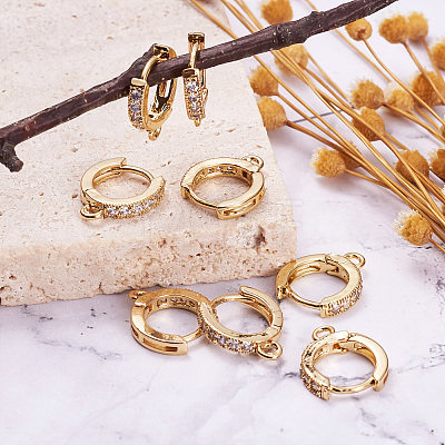 Eco-Friendly Brass Earring Hoops Findings KK-TA0007-40-1