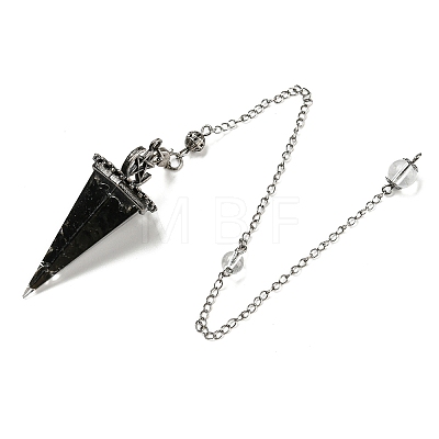 Natural Obsidian Chip & Resin Dowsing Pendulum Big Pendants G-H293-02P-01-1