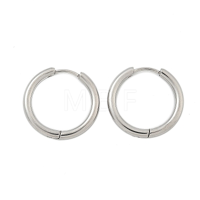 Tarnish Resistant 304 Stainless Steel Huggie Hoop Earrings LS-EJEW-F111B-21mm-P-1