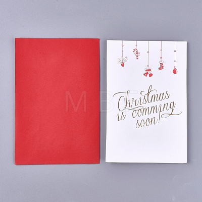 3D Christmas Pop Up Greeting Cards & Envelopes Set DIY-I029-05B-1