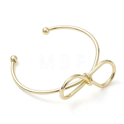 Infinity Brass Cuff Bangles BJEW-D039-37E-G-1