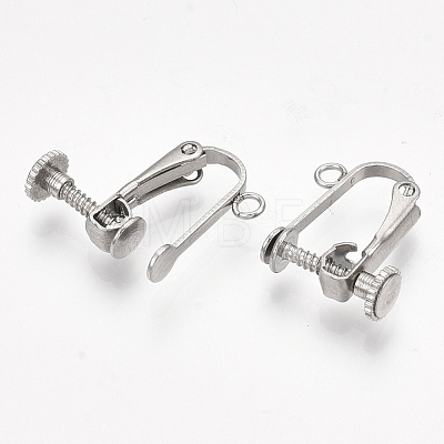 304 Stainless Steel Screw Clip Earring Converter STAS-S079-82-1
