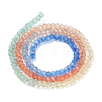 Transparent Painted Glass Beads Strands DGLA-A034-T1mm-A02-1