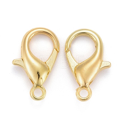Zinc Alloy Lobster Claw Clasps X-E106-G-1