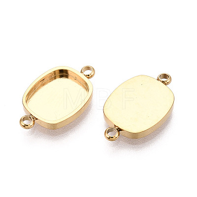304 Stainless Steel Connector Cabochon Settings STAS-N115-40G-1