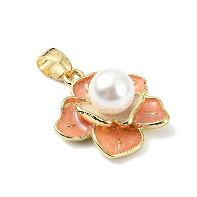 Brass Enamel Pendants PALLOY-JF05280-1