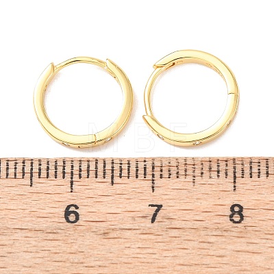 925 Sterling Silver Micro Pave Clear Cubic Zirconia Hoop Earrings EJEW-K317-04G-1