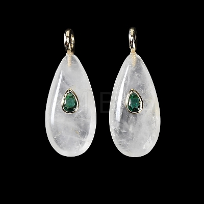 Natural Quartz Crystal Rock Crystal Pendants GG-CBA6382-05E-1