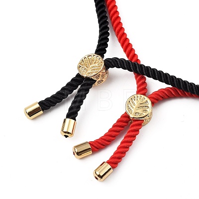 Adjustable Nylon Twisted Cord Slider Bracelets Sets BJEW-JB05322-1