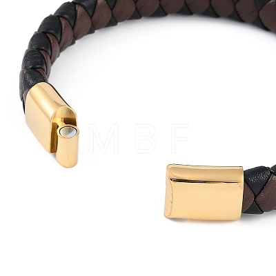 Braided Microfiber Leather Cord Bracelets BJEW-P328-06G-02-1
