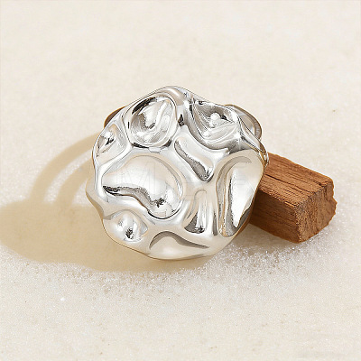304 Stainless Steel Cuff Open Rings for Women RJEW-T037-01P-1