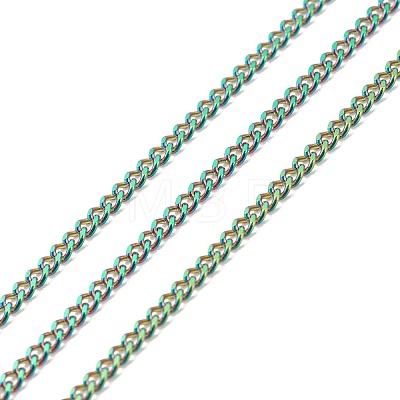 Ion Plating(IP) Rainbow Color 304 Stainless Steel Curb Chains CHS-E005-02M-1