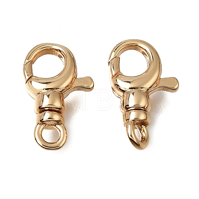 Brass Swivel Clasps with Lobster Claw Clasps KK-CBA4292-11G-1