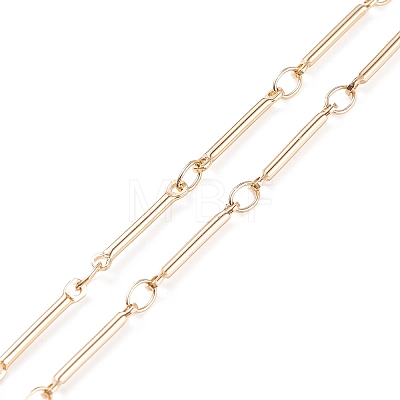 Brass Bar Link EyeGlass Chains AJEW-TA00002-1
