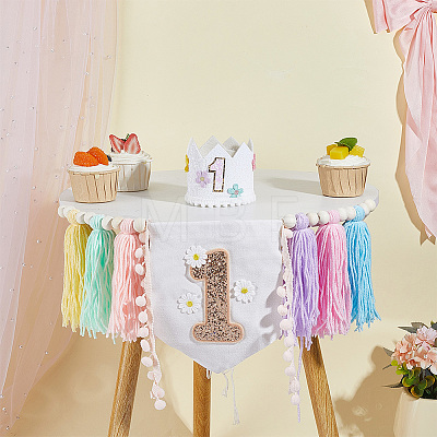 Polyester Braided Tassel Banners HJEW-WH0039-48C-1